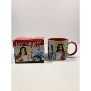 Jesus Shaves Coffee Mug Philosophers Guild Hot Liquid & Beard Disappears